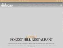 Tablet Screenshot of foresthillrestaurant.com